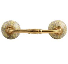Mixed Circular Crackle Ceramic Bridge Handle