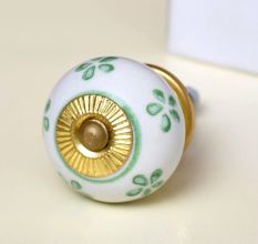 Pea Green Flower Knob