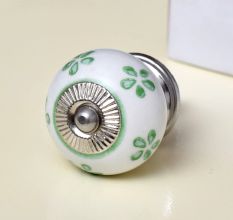 Pea Green Flower Knob