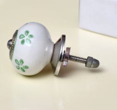 Pea Green Flower Knob