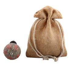 Pink Round Crackle Ceramic Wine Stopper