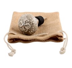 White Flower Crackle Ceramic Wine Stopper
