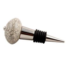 White Flower Crackle Ceramic Wine Stopper