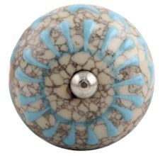 Turquoise Wheel Crackle Ceramic Wine Stopper