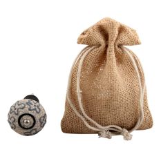 Slate Blue Crackle Ceramic Wine Stopper 