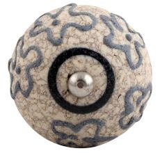 Slate Blue Crackle Ceramic Wine Stopper 