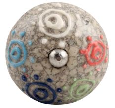 Mixed Circular Crackle Ceramic Wine Stopper