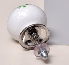 Green Floral Kitchen Cabinet Knob