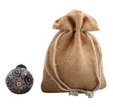 Blue Decorative Crackle Ceramic Wine Stopper