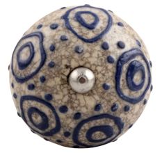 Blue Decorative Crackle Ceramic Wine Stopper