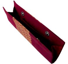 Pink Baluchari Pure Silk Clutch Bag