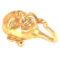 Brass Laughing Face Wall Hook