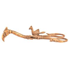 Brass Handmade Candle Snuffer With A Bird On It