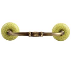 Lime Crackle Ceramic Bridge Handle 