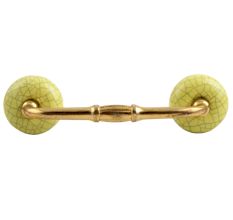 Lime Crackle Ceramic Bridge Handle 
