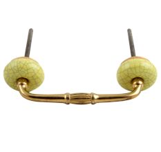 Lime Crackle Ceramic Bridge Handle 