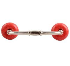 Red Crackle Ceramic Bridge Handle