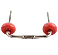 Red Crackle Ceramic Bridge Handle