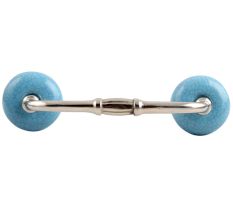 Turquoise Crackle Ceramic Bridge Handle