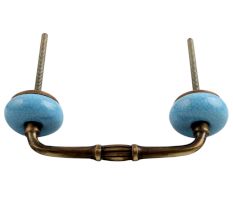 Turquoise Crackle Ceramic Bridge Handle