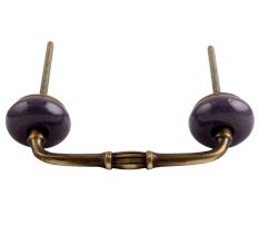 Purple Crackle Ceramic Bridge Handle