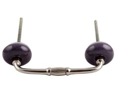 Purple Crackle Ceramic Bridge Handle