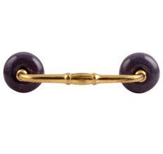 Purple Crackle Ceramic Bridge Handle