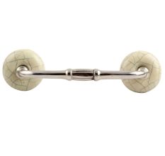 Cream Crackle Handmade Ceramic Bridge Handle 