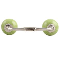 Lime Green Crackle Ceramic Bridge Handle 