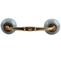 Grey Crackle Ceramic Bridge Handle