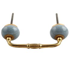 Grey Crackle Ceramic Bridge Handle