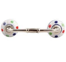 Mixed Dot Crackle Ceramic Bridge Handle
