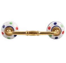 Mixed Dot Crackle Ceramic Bridge Handle
