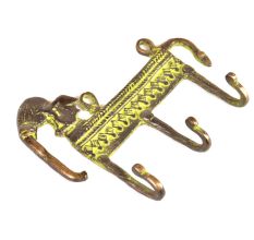 Bronze Patina Rich Elephant Figurine  Wall Hooks