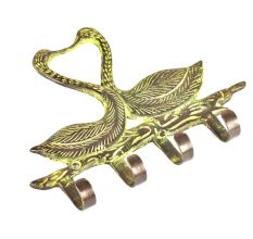 Brass 4 Hooked Swan Hooks