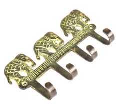 Bronze Triple Elephant Wall Hooks