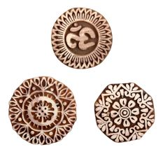 Set of 3 Piece New Mix Wooden Printing Block