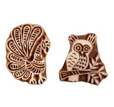 Set of 2 Piece New Mix Wooden Printing Block