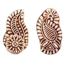 Set of 2 Piece New Mix Wooden Printing Block