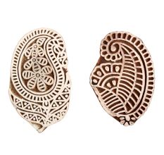 Set of 2 Piece New Mix Wooden Printing Block