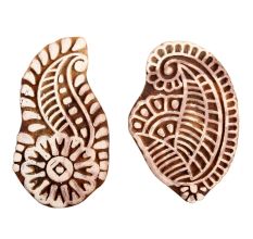 Set of 2 Piece New Mix Wooden Printing Block