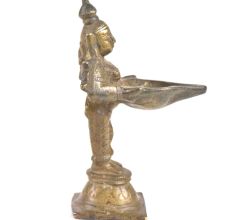 Brass Oil Lamp With Fading Engraving