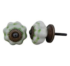 Cream Green Medium Knob