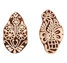 Set of 2 Piece New Mix Wooden Printing Block
