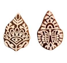Set of 2 Piece New Mix Wooden Printing Block