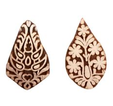 Set of 2 Piece New Mix Wooden Printing Block