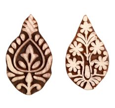 Set of 2 Piece New Mix Wooden Printing Block