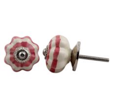 Cream Pink Medium Knob