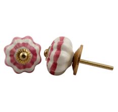 Cream Pink Medium Knob
