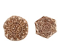 Set of 2 Piece New Mix Wooden Printing Block